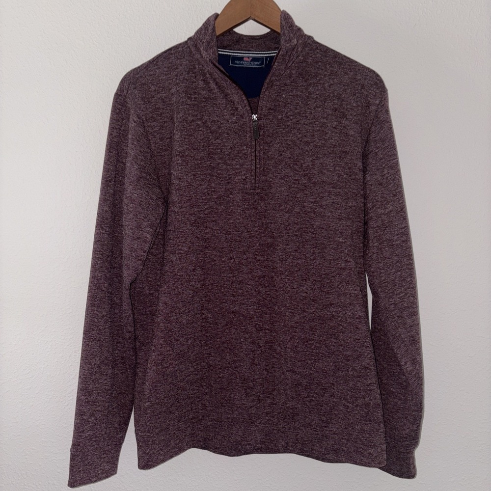 Vineyard Vines Pullover Mens Small Herringbone Half Zip Performance Stretch